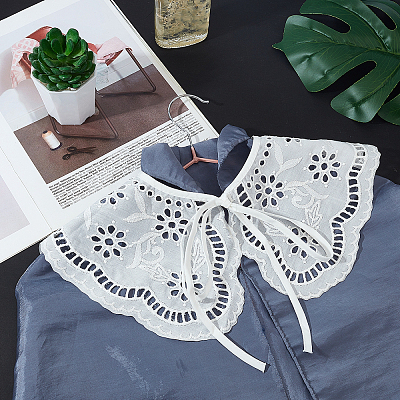 Detachable Cotton Lady's Collars AJEW-WH0285-12-1