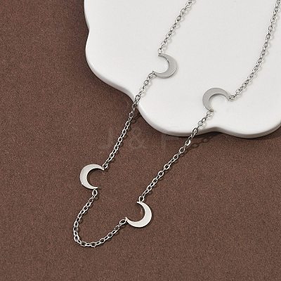 304 Stainless Steel Link Chain Necklaces for Women Men NJEW-K292-01I-P-1