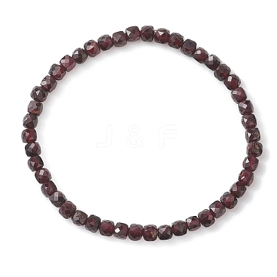 Natural Garnet Beaded Stretch Bracelets for Women BJEW-JB13335-05-1