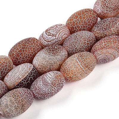 Natural Weathered Agate Beads Strands G-N344-43-1