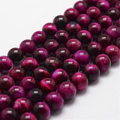 Natural Tiger Eye Bead Strands G-D840-54-6mm-04-1