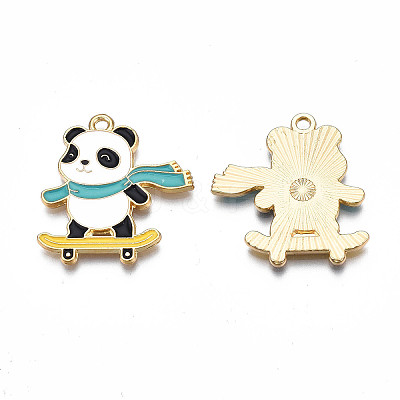 Rack Plating Alloy Enamel Pendants LS-ENAM-N055-044-1