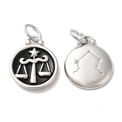 304 Stainless Steel Enamel Pendants STAS-A080-43P-12-1