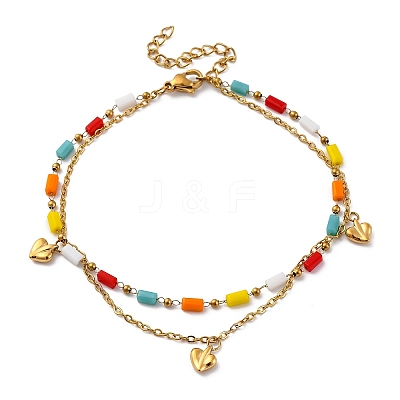 304 Stainless Steel Cable Chain Multi-strand Bracelets BJEW-Z088-02G-1