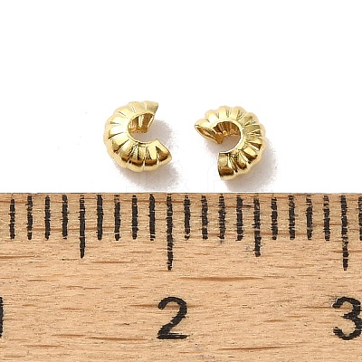 Brass Crimp Beads Covers FIND-Z039-13A-G-1