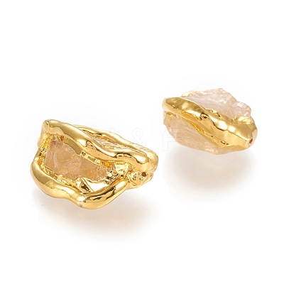 Raw Rough Natural Citrine Beads G-P439-F03-1