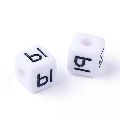 Opaque Acrylic European Beads SACR-Q126-13-1