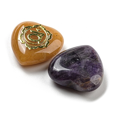 7 Chakra Natural Gemstone Beads Sets G-F761-01-1