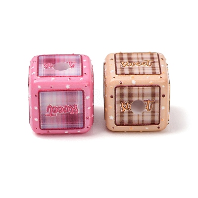 Opaque Printed Acrylic Beads AC-CBAC57E-10-1