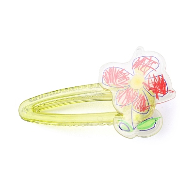 Flower Acrylic Alligator Hair Clips LS-OHAR-H002-01E-1