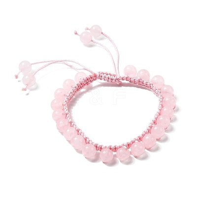 Adjustable Natural & Synthetic Mixed Gemstone Beads Braided Bead Bracelets for Women BJEW-L713-B-1