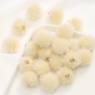 Plush Pompom Pendants FIND-WH0111-735F-1-1
