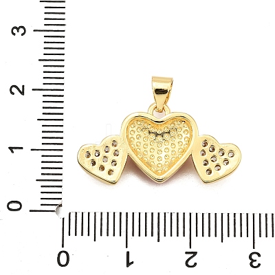 Brass Micro Pave Cubic Zirconia Pendants KK-K401-12G-1