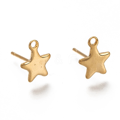 304 Stainless Steel Stud Earring Findings X-STAS-H130-19G-1