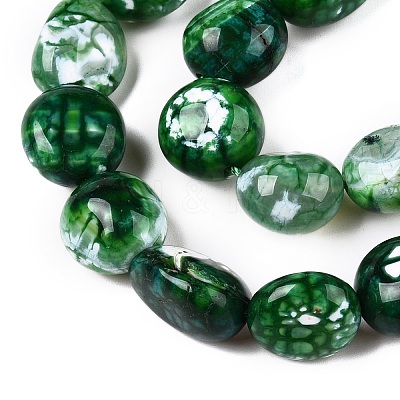 Dyed Natural Agate Beads Strands G-T138-229B-1