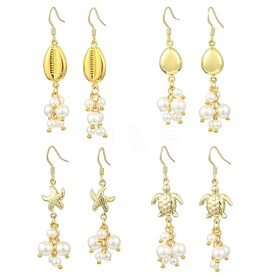 304 Stainless Steel Pendant Dangle Earrings EJEW-JE07232-1