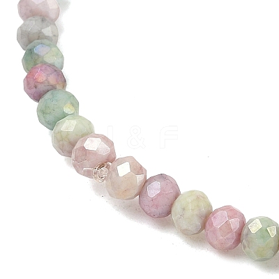 AB Color Faceted Rondelle Glass Beaded Stretch Bracelets for Women BJEW-PH01822-07-1