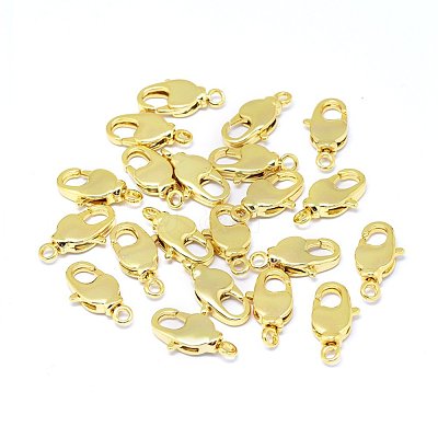 Brass Lobster Claw Clasps KK-F764-15G-1