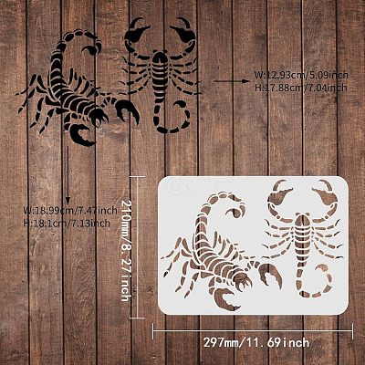 Large Plastic Reusable Drawing Painting Stencils Templates DIY-WH0202-197-1