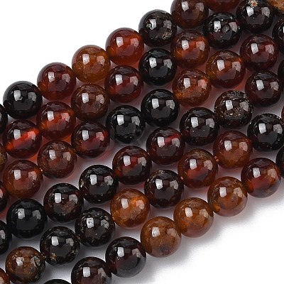 Natural Africa Orange Garnet Beads Strands G-K365-F01-6mm-1
