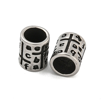 Column 304 Stainless Steel European Beads STAS-E214-10AS-03-1