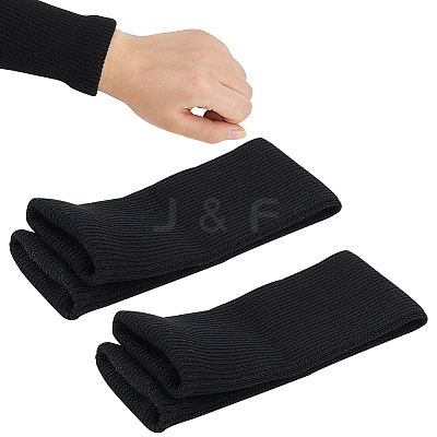 Polyester Elastic Fiber Ribbing Fabric for Cuffs Waistbands Neckline Collar Trim LS-SENE-WH0003-20B-1