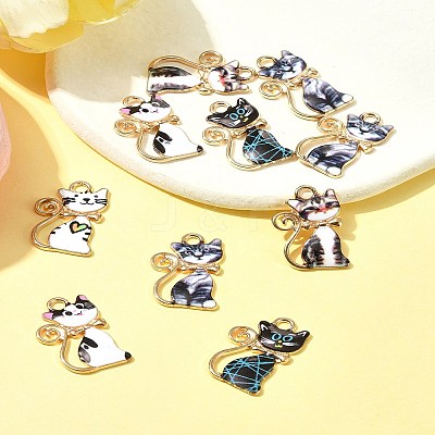 10Pcs Alloy Enamel Pendants ENAM-FS0001-83-1