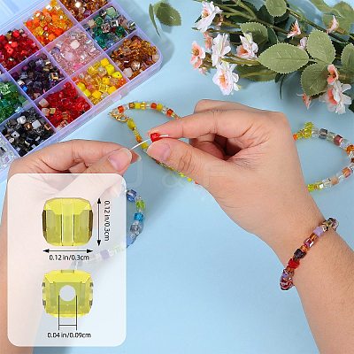 2 Bags Imitation Artificial Crystal Glass Beads GLAA-SZ0001-95A-04-1