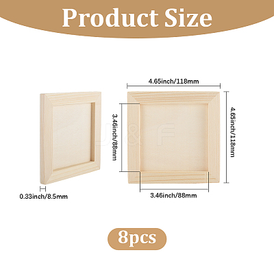 DIY Children Wood Decoration Clay Picture Frame WOOD-WH20008-07E-1