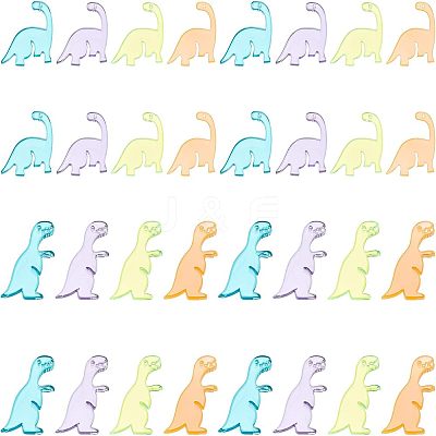 32Pcs 2 Style Transparent Acrylic Pendants TACR-NB0001-18-1