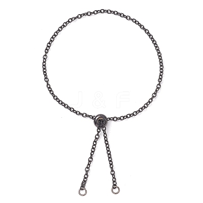 3Pcs 3 Colors Adjustable Stainless Steel Cable Chain Slider Bracelet Making AJEW-JB01232-1