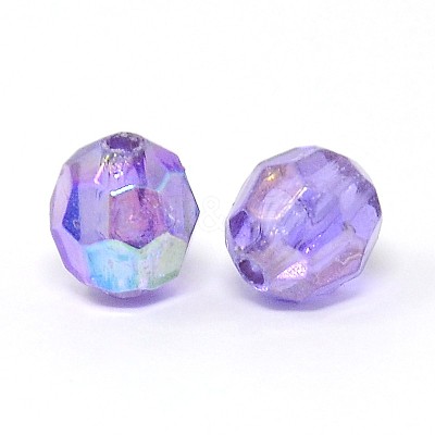 Eco-Friendly Transparent Acrylic Beads TACR-PL642-8mm-A03-1