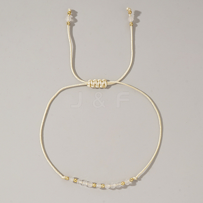 Natural Birthstone Braided Bead Bracelets for Women VA8051-6-1