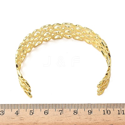 Hollow Brass Cuff Bangles for Women BJEW-F513-01G-1