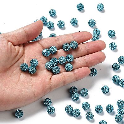 Pave Disco Ball Beads X1-RB-A130-10mm-3-1