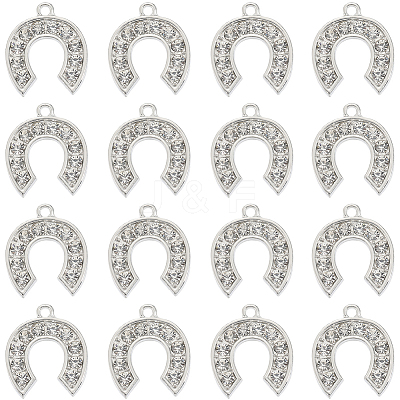 40Pcs Alloy Rhinestone Pendants ALRI-SC0001-58P-1