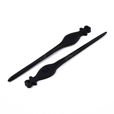 Vintage Schima Wood Hair Sticks Findings OHAR-N008-05-1