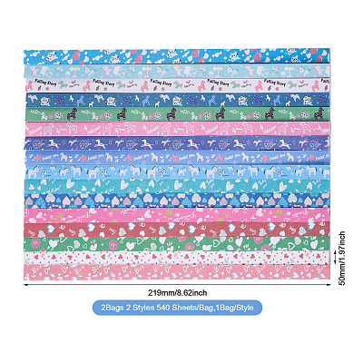 2Bags 2 Styles Lucky Star Origami Paper DIY-TA0013-88-1