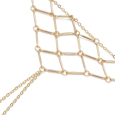 Brass Cable Chains Ring Bracelets for Women BJEW-JB11484-01-1