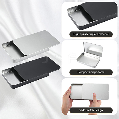 2Pcs Slide Top Tinplate Trinket Storage Boxes CON-SP0001-22B-01-1