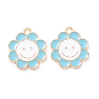 Alloy Enamel Pendants PALLOY-D015-07B-1