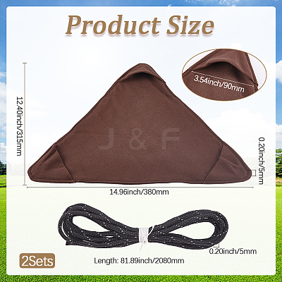 Outdoor Triangular Stool Cloth AJEW-WH20022-09B-1