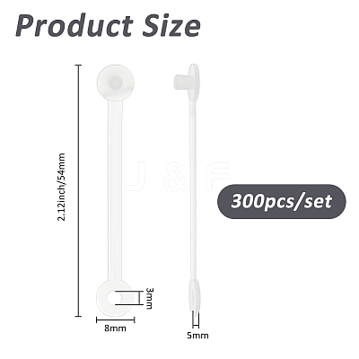 300Pcs PP Plastic Price Tag Chains FIND-FH0011-69A-1