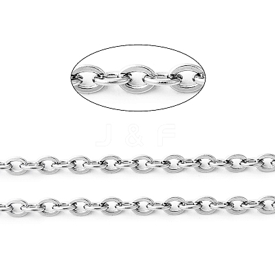 Tarnish Resistant 304 Stainless Steel Cable Chains CHS-S006-JA607-2-1