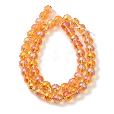 Transparent Electroplate Glass Beads Strands X-GLAA-T032-T8mm-C01-1