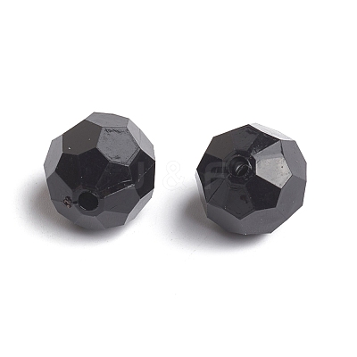 Opaque Acrylic Beads X-PAB14mmY-1-1