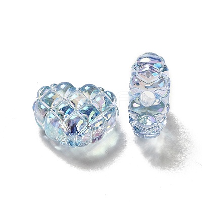 Transparent Acrylic Waffle Beads OACR-E016-01E-1