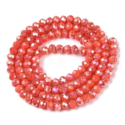 Electroplate Glass Beads Strands EGLA-A044-P3mm-B21-1