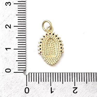 Brass Micro Pave Cubic Zirconia Pendants KK-P336-04C-G-1