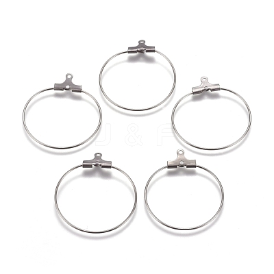Tarnish Resistant 304 Stainless Steel Wire Pendants STAS-M274-020B-1